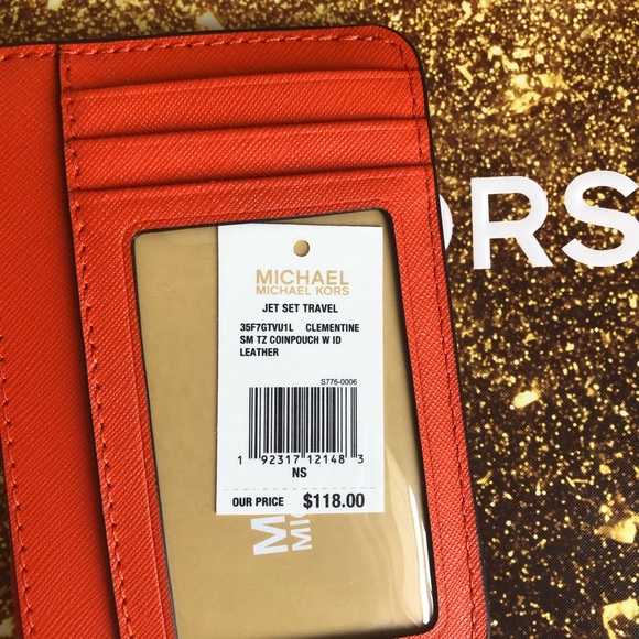Michael Kors Jet Set Coin Pouch Clementine - Picture 3 of 5
